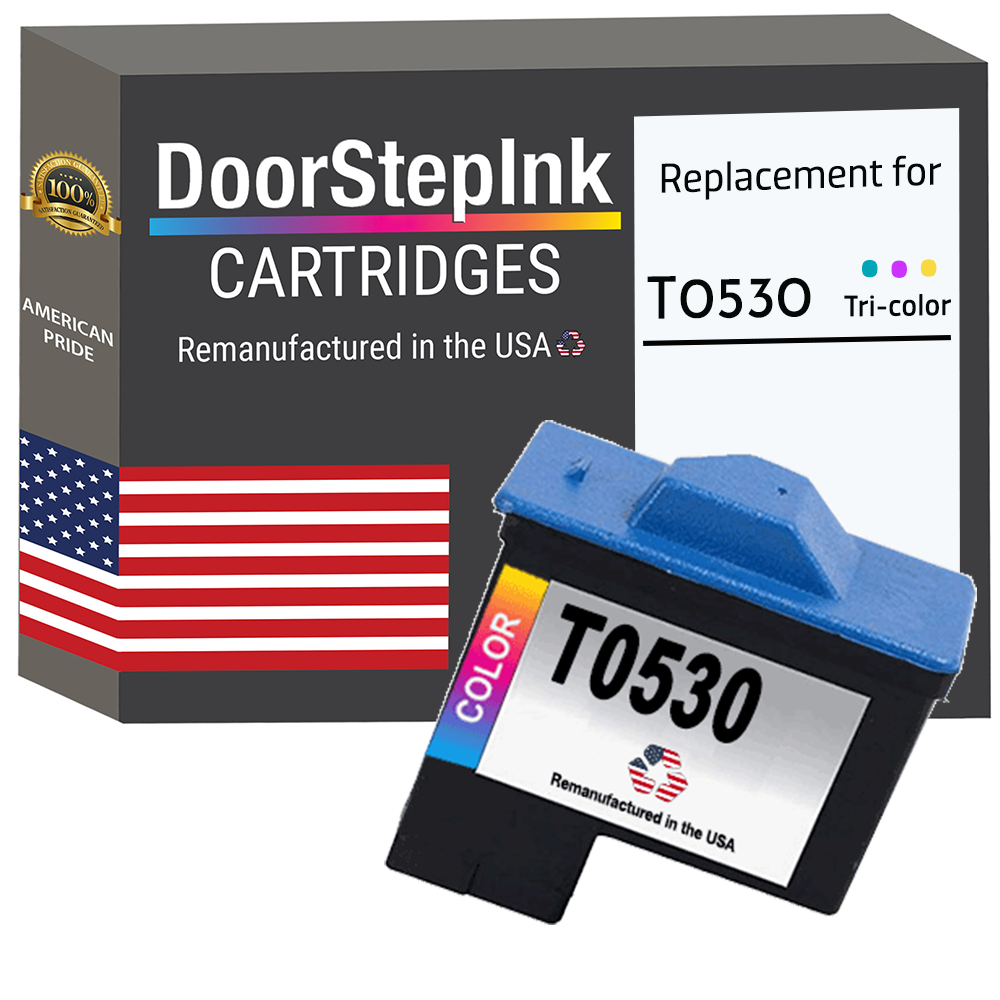 DoorStepInk Brand for Dell Series 1 T0530 Color Remanufactured in the USA Ink Cartridge-0